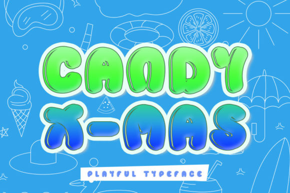 Candy X-mas: A Playful Display Font for Festive Editorial Designs
