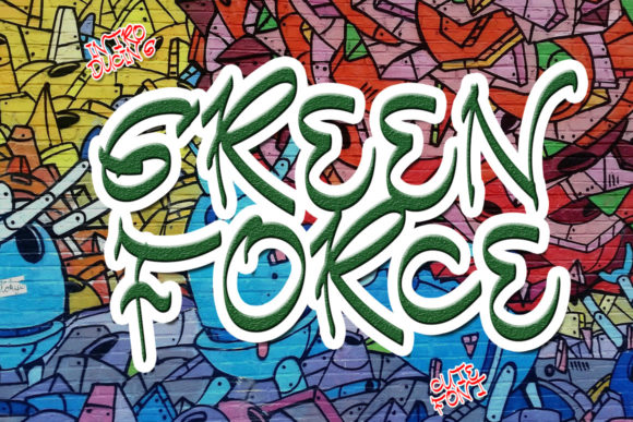 Green Force: A Graffiti-Styled Font for Bold Web Designs