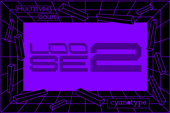 MultiType Rows Loose 2: A Pixelated Font for Creative Projects