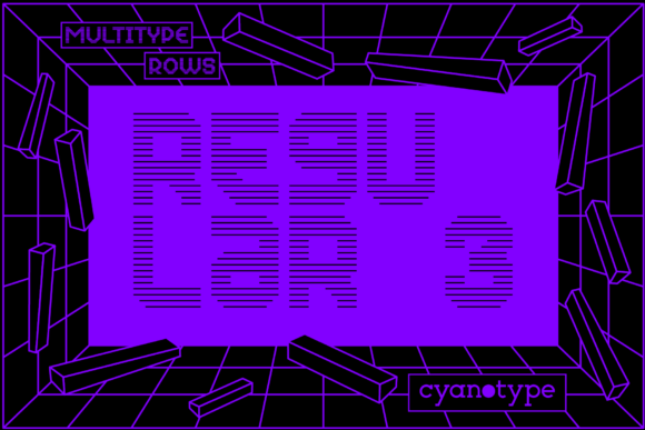 MultiType Rows Regular 3 Font for Eye-Catching Designs