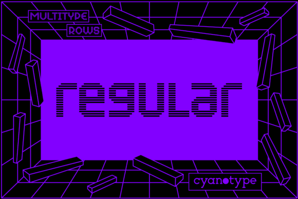 MultiType Rows Regular for Bold Display Typography