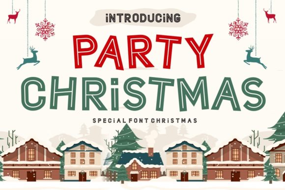Party Christmas Font for Festive Editorial Design
